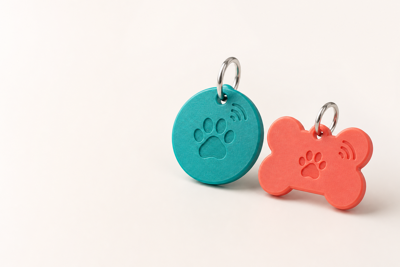 Custom name NFC pet tag mockup